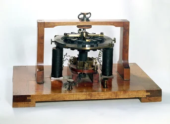 Kopie der elektromagnetischen Maschine, erfunden von Antonio Pacinotti (1841-1912) im Jahr 1860, 1888